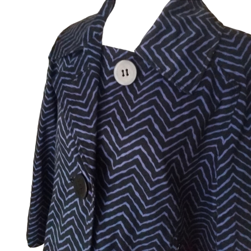 Patrick Christopher Chevron Print Jacket Blazer S… - image 4